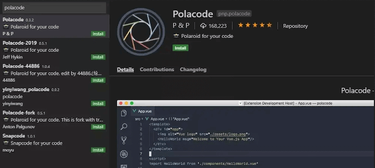 Polacode - Create Code Screenshots