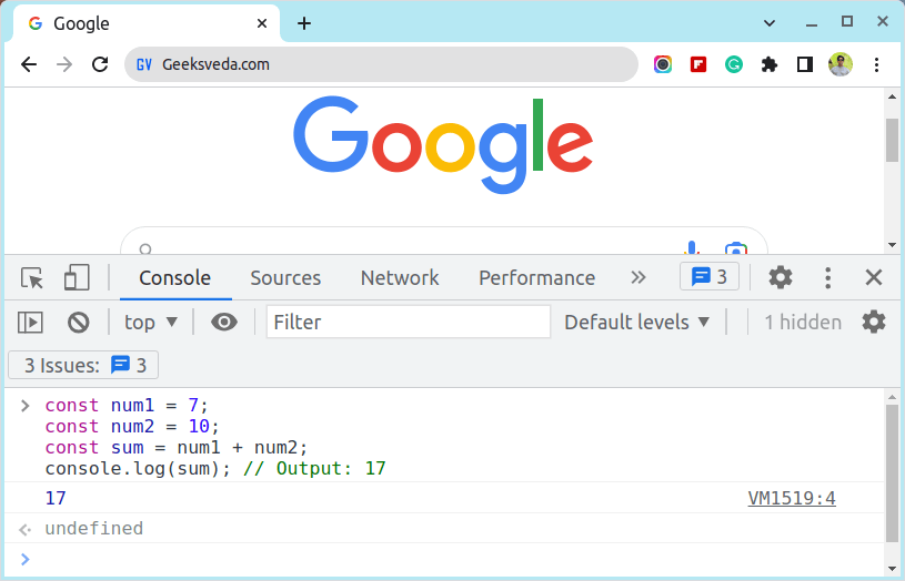 Add Numbers Using JavaScript Variables