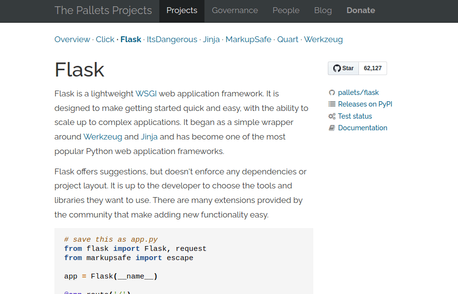 Flask Python Web Framework