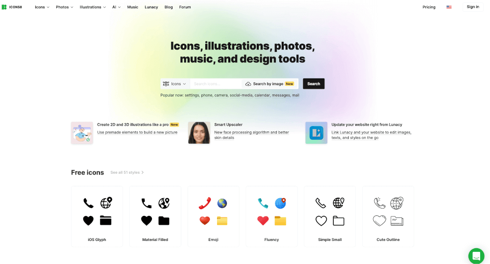 Icon8 - Free Icons, Clipart Illustrations, Photos, and Music