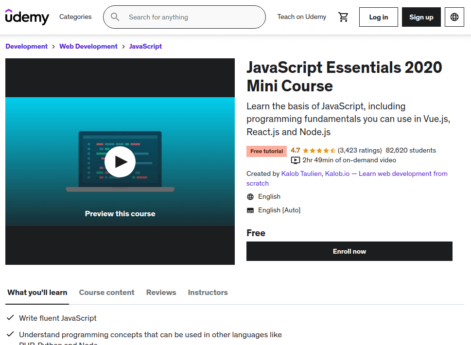 JavaScript Essentials Mini Course