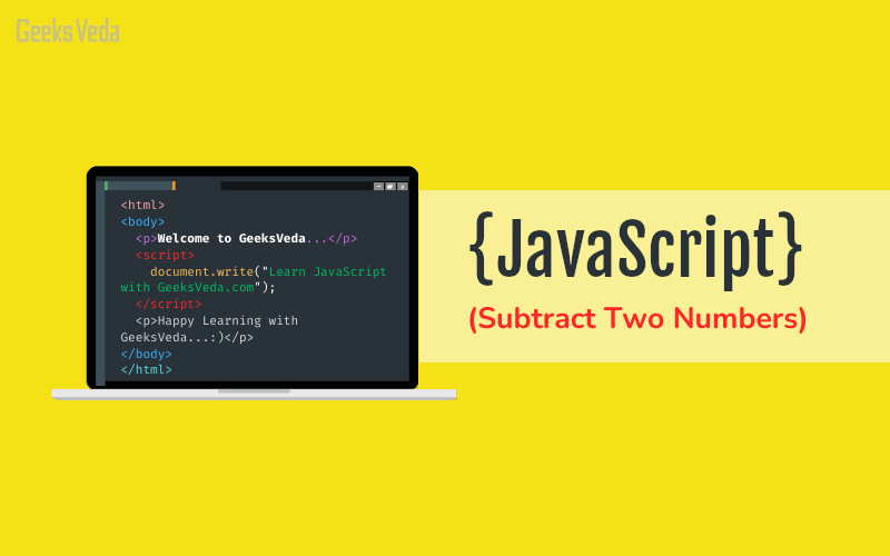 JavaScript Subtract Two Numbers