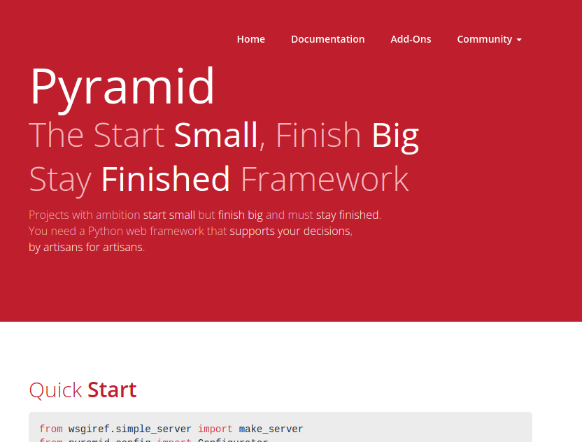 Pyramid Python Web Framework