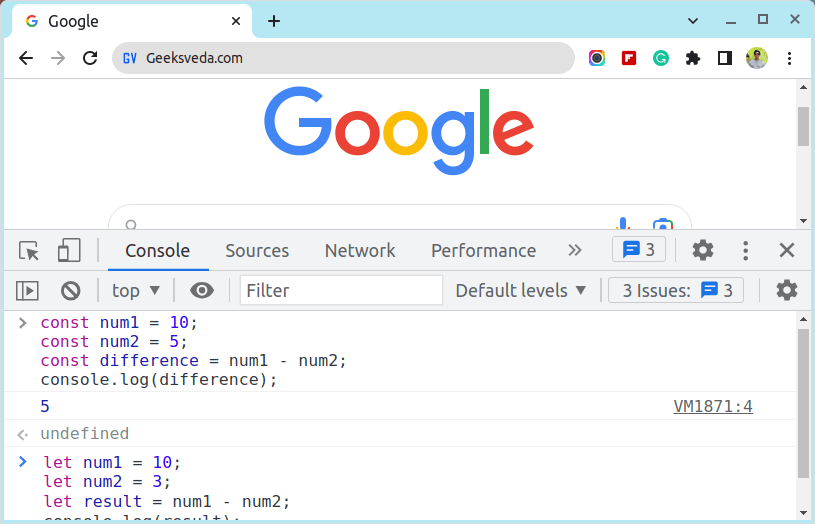 Subtract Numbers Using JavaScript Variables