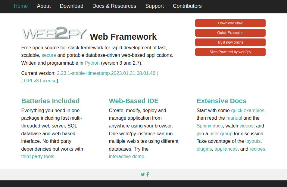 Web2Py Python Web Framework