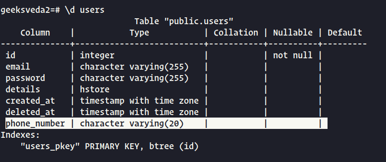 Add Columns to a Table in PostgreSQL