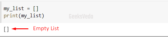 Empty Lists in Python