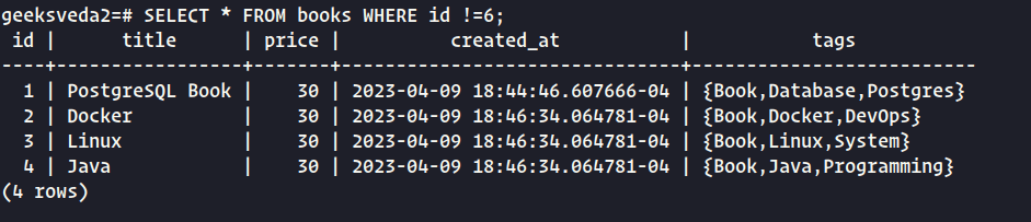 Fetch Table Data