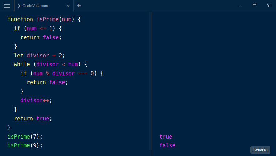 Using JavaScript while loop to Check Divisibility