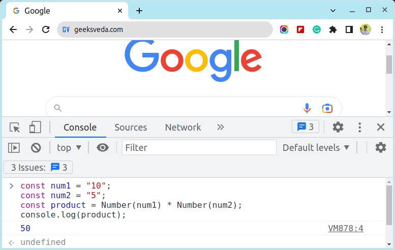 Multiplying Numbers Using Number() Function