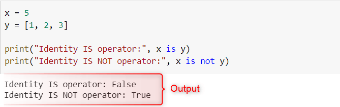 Python Identity Operators