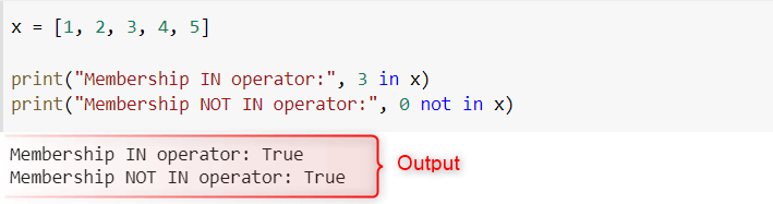 Python Membership Operators