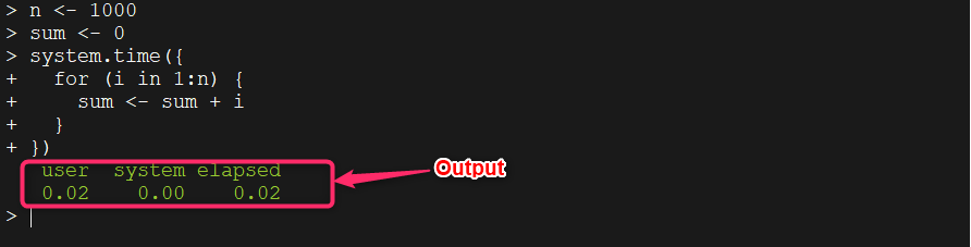 R system.time() Function