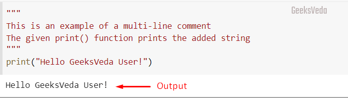 Simple Multi-line Comment