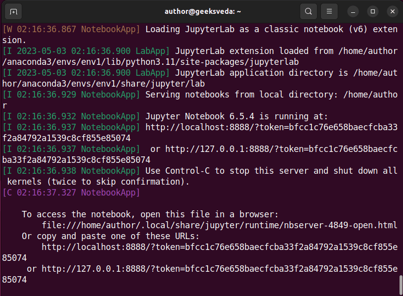 Access Jupyter Notebook in Linux