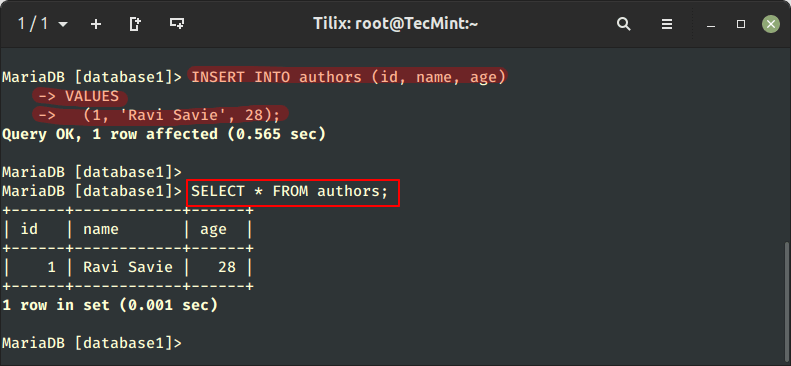 Add Row to Table in SQL