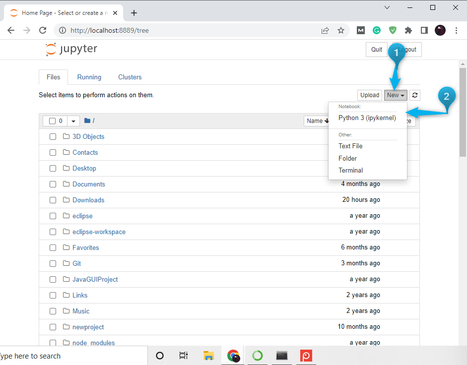 Create Notebook in Jupyter