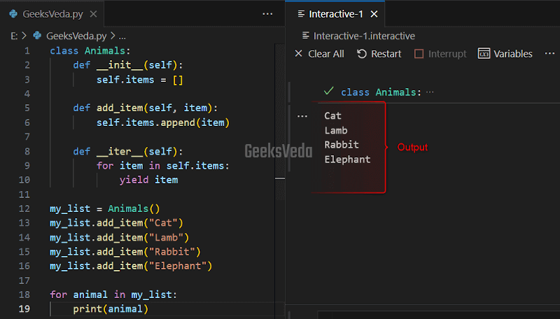 Custom List Iterable With yield Keyword