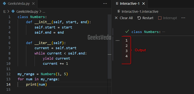 Custom Range Iterator With yield Keyword