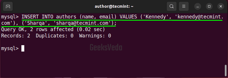 Insert Multiple Records Into a Table