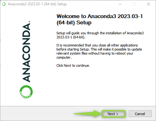Install Anaconda in Windows