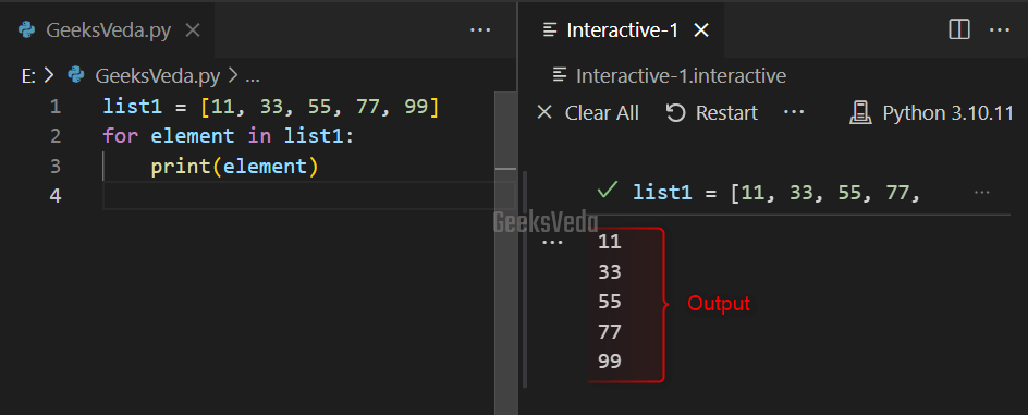 Iterating Through Single List in Python