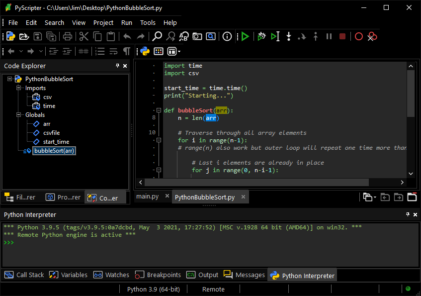 PyScripter Python IDE