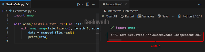 Read File Using mmap Module