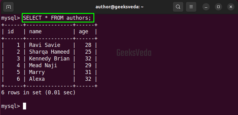 Select Record From a Table