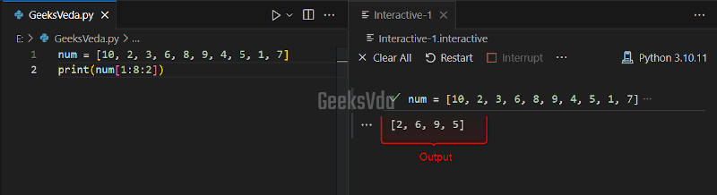 Slicing With a Stride in Python