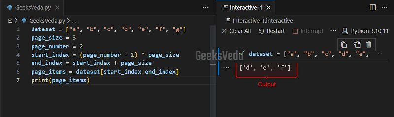 Slicing to Implement Pagination in Python