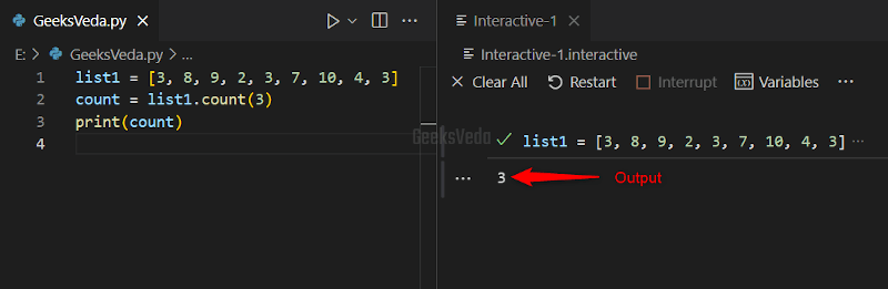 Using Python List count() Method