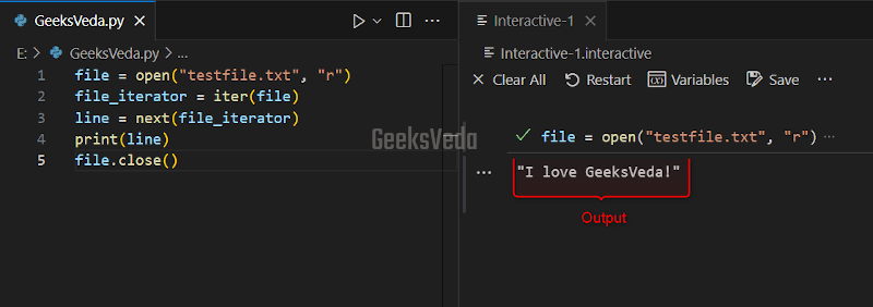 Using iter() With next() in Python