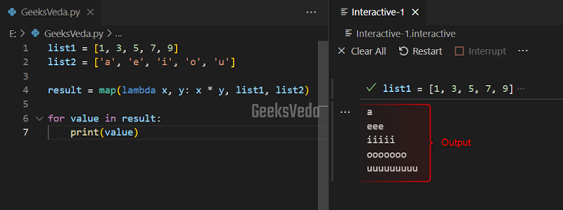 Using map() and lambda Function