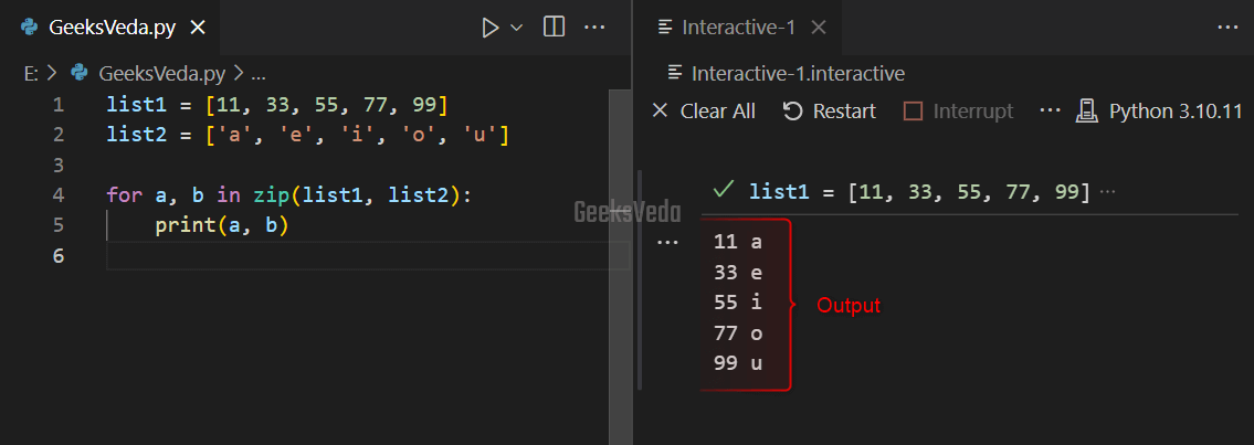 Using zip() function in Python