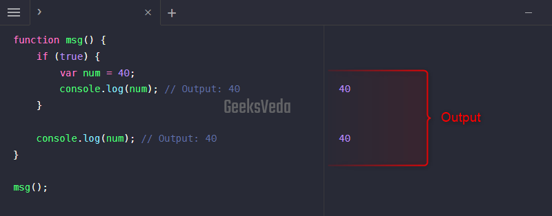 "var" Scope Variable