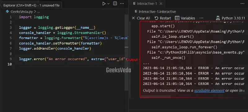 Add Timestamps in Python Log File