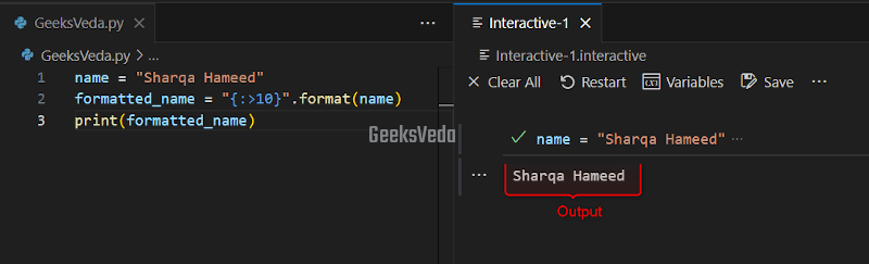 Alignment and Padding String in Python