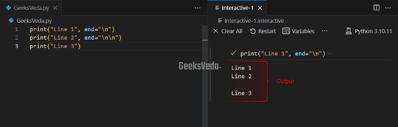 Control Line Break with end Parameter