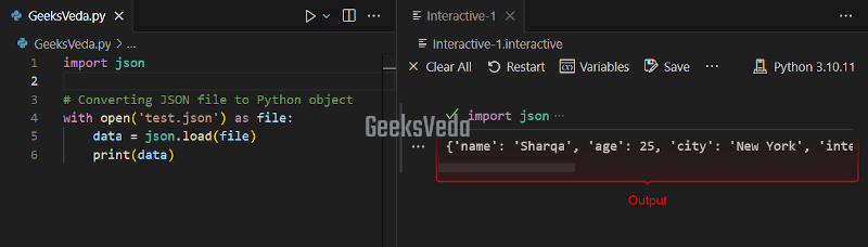 Convert a JSON File to Python Objects