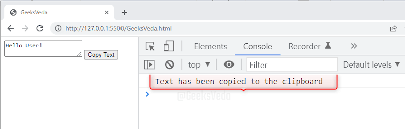 Copy Text to Clipboard in JavaScript