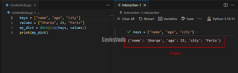 Create Dictionary Using dict() Method