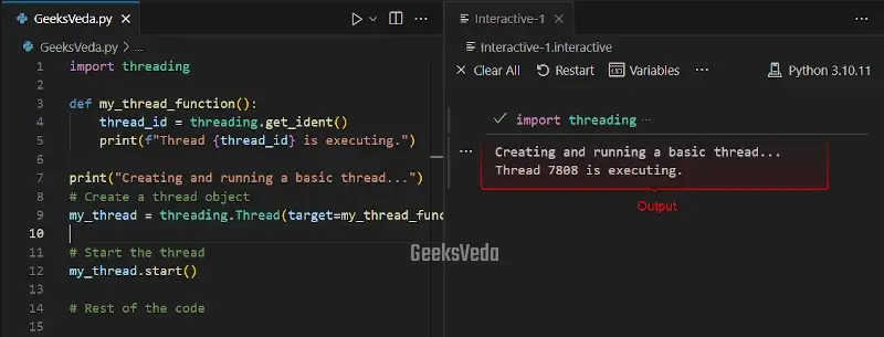 Create and Run Basic Thread in Python
