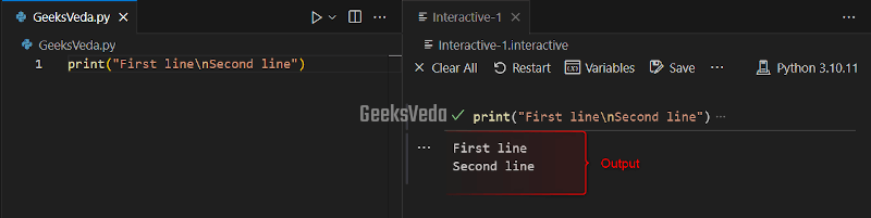 Customise Line Breaks with Escape Characters
