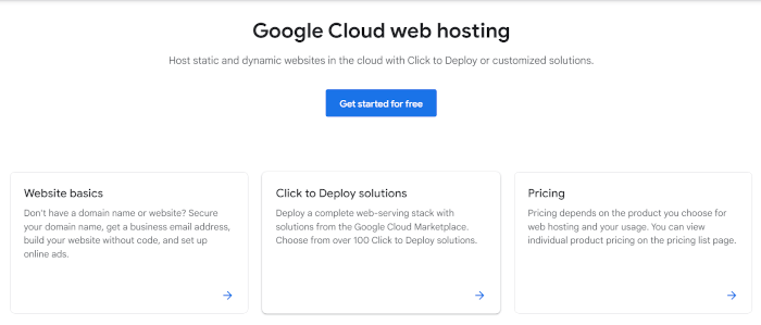 Google Cloud Hosting 