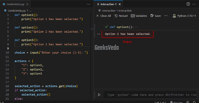 Implement Dictionary Mapping in Python