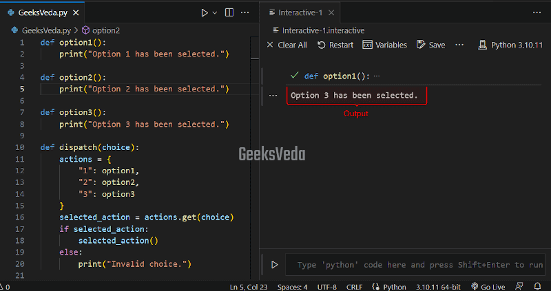 Implement Function Dispatching in Python