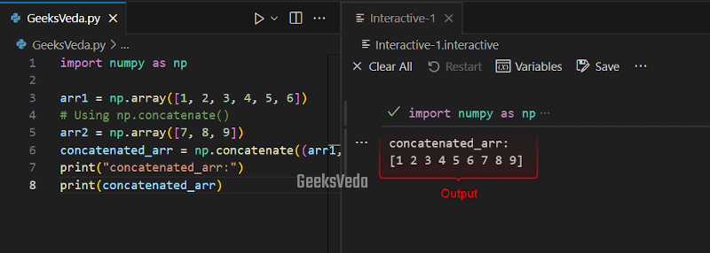 NumPy concatenate() Method in Python