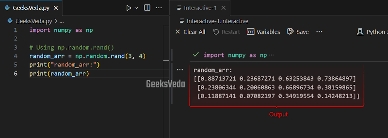 NumPy random.rand() Method in Python