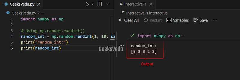 NumPy random.randint() Method in Python